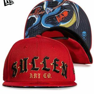 Sullen Snake Grim Reaper Skull Tattoos Art Red